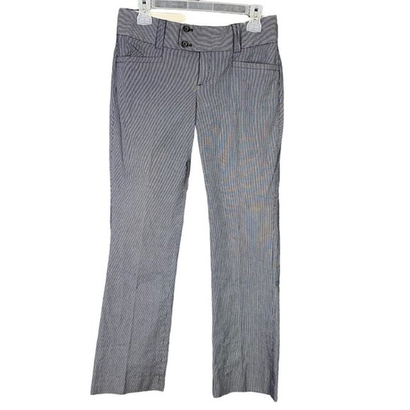 Banana Republic Pin Stripe Pants Women 4 The Sloan Fit Light Weight - Picture 1 of 12